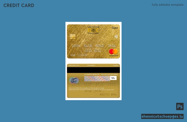 Sri Lanka Bank of Ceylon Bank Mastercard Gold Beispielvorschau